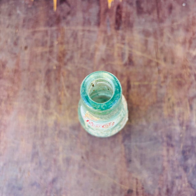 Red 1940s Distressed French Pepsi Cola Bottle For Sale - Image 8 of 10