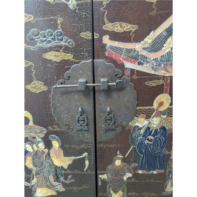Handcrafted Chinese Bar Cabinet with Lighting For Sale - Image 10 of 18