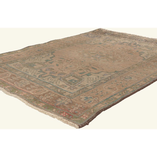 79823 Vintage Persian Tabriz Rug, 03'03 x 04'08. The Patrician Garden: A Vintage Persian Tabriz Masterpiece of Timeless...