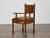 Early 20th Century English Burl Wood Armchair with Leather Upholstery and Turned Disc Feet For Sale - Image 12 of 12