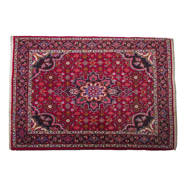 Mid-Century Red Bidjar Rug, 1960s For Sale