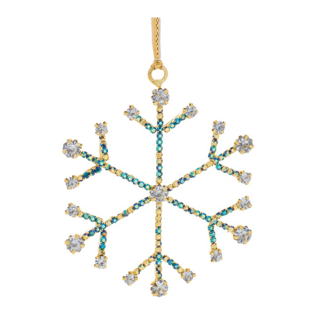 Kenneth Ludwig Chicago Jeweled Metal Snowflake Ornament (Set of 12) For Sale - Image 4 of 6