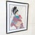 Glass Framed Japanese Woodblock-Style Print Bijin-Ga “Beautiful Woman” For Sale - Image 7 of 7