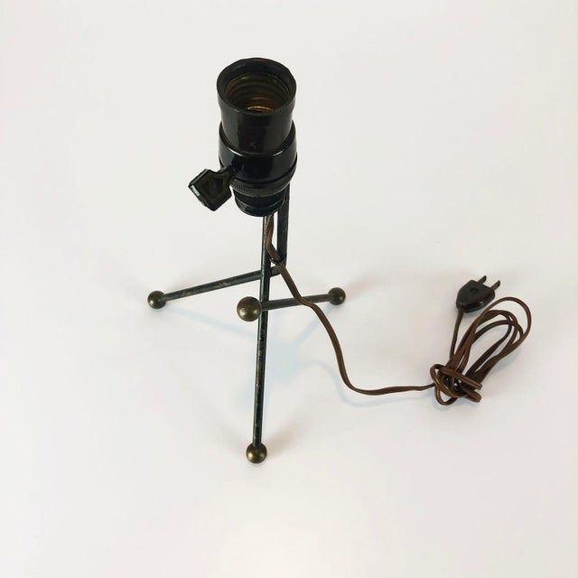 Mid-Century Modern Small Iron and Brass Lamp Attributed to Arturo Pani For Sale - Image 3 of 7