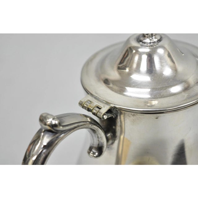 Vintage International Silver Co Silver Plated Victorian Teapot Coffee Pot For Sale - Image 11 of 13