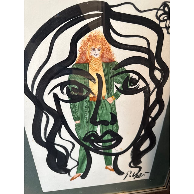 1970s Original Peter Robert Keil Fashion Painting For Sale In Atlanta - Image 6 of 6