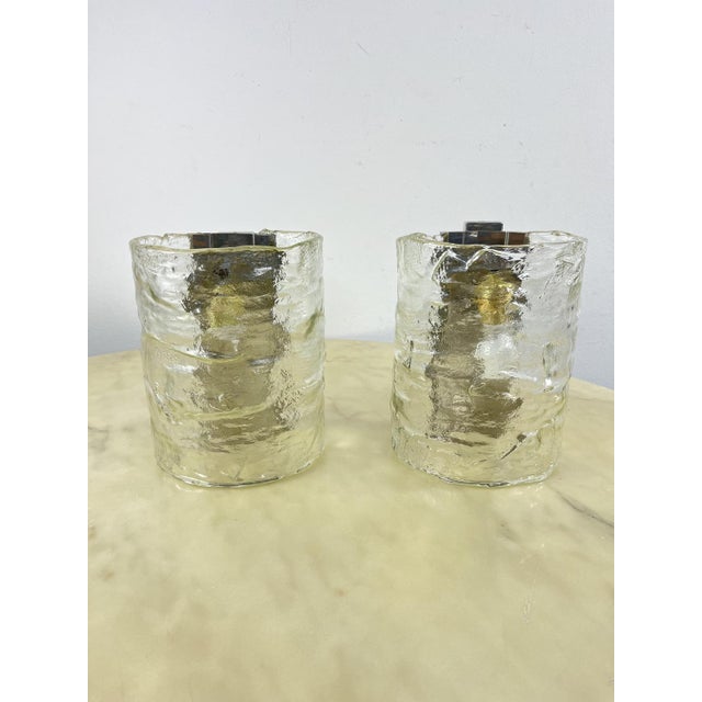 Mid-Century Murano Glass Wall Lamps in the style of Gino Cenedese, 1960s, Set of 2 For Sale - Image 12 of 12