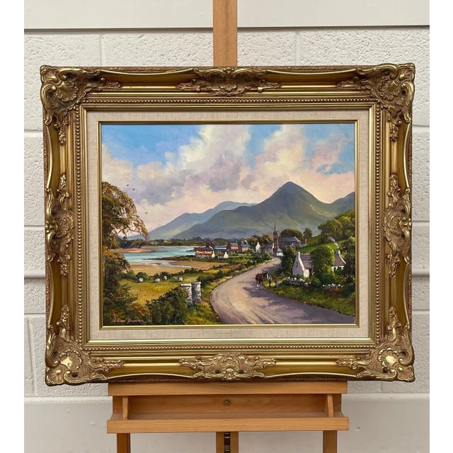 William Yeaman, Figures on the road to Dundrum Ireland in the Irish Mountain Landscape, 1996 For Sale - Image 6 of 13