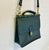 1990s 1993 Vintage Boho Chic Coach Willis Navy Leather Satchel Crossbody Handbag For Sale - Image 5 of 11