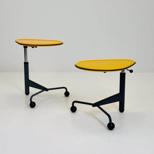 Mid-Century Modern Adjustable Kick Side Table by Toshiyuki Kita for Cassina, 1980s For Sale - Image 11 of 11