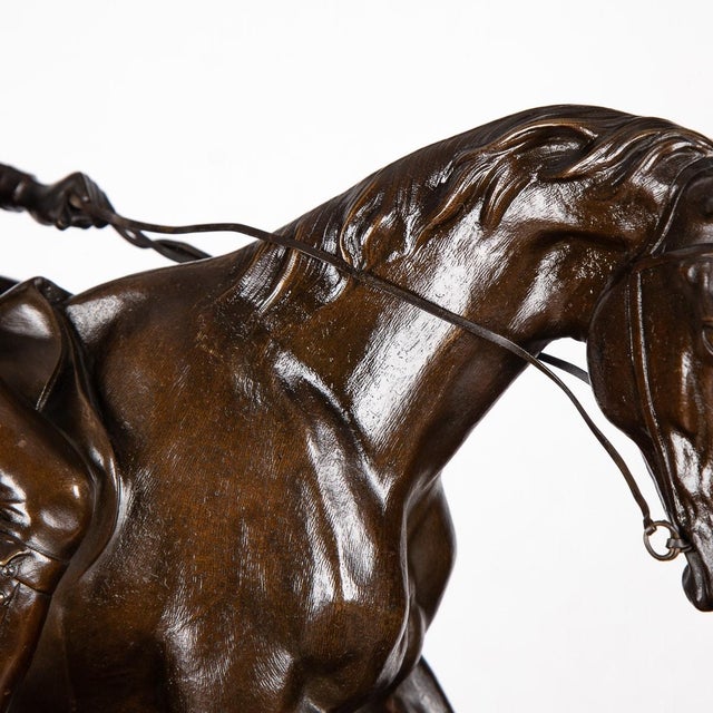 Brown Joseph Cuvelier, Polo Player, 1870, Bronze For Sale - Image 8 of 18