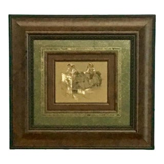 Antique Watercolor on Paper by Teodoro Declere (1816-1867) For Sale