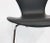 1980s Model 3107 Dining Chair in Black Leather by Arne Jacobsen for Fritz Hansen, 1980s For Sale - Image 5 of 9