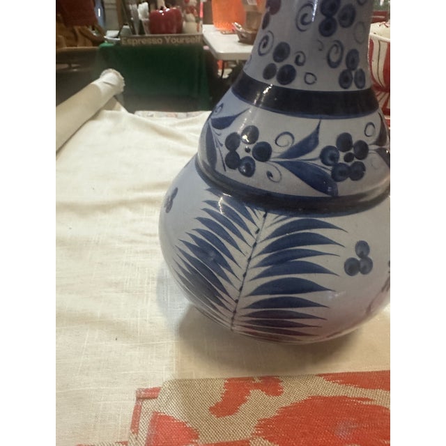 Up for consideration is a beautiful large blue and white ceramic vase. This would look lovely in your home and it is a...