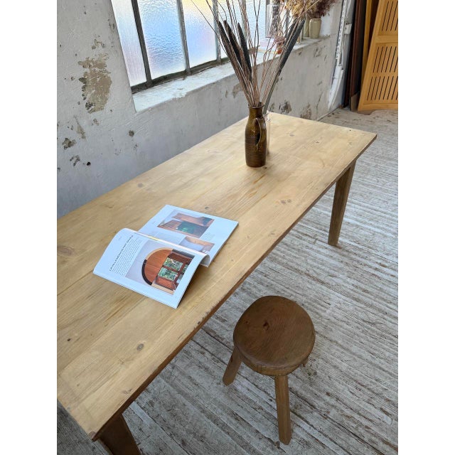 Pine and Oak Farmhouse Table, 1950s For Sale - Image 16 of 18