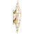 2020s Julie Neill for Visual Comfort Signature Gianna 21" Layered Sconce in Hand-Rubbed Antique Brass with Gold Fleck Glass For Sale - Image 5 of 15