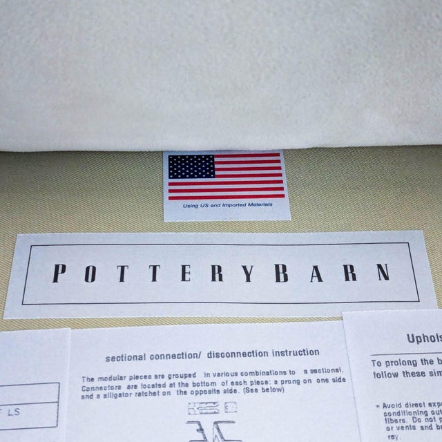 Pottery Barn Modern Shasta Square Upholstered Return Bumper Sectional For Sale - Image 9 of 9