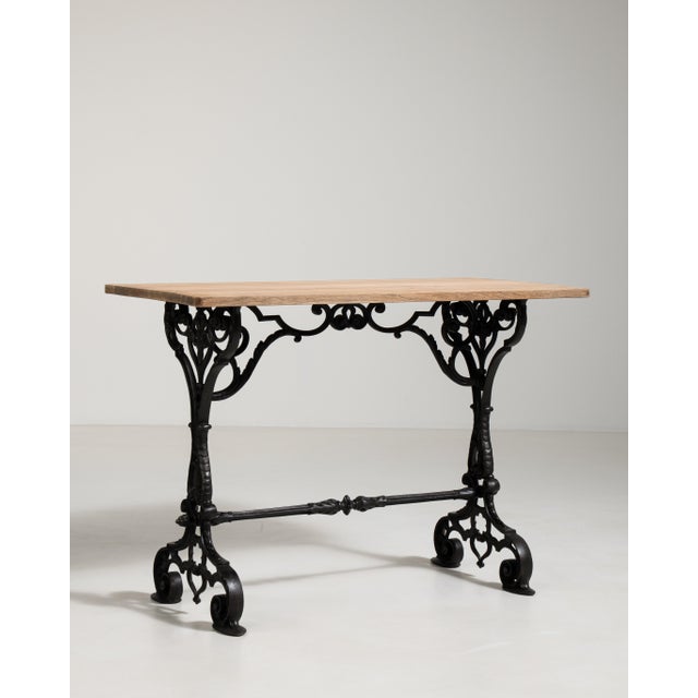 French Cast Iron Bistro Table, Antique, France, Early 20th Century For Sale - Image 3 of 18