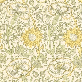 Morris & Co Pink & Rose Wallpaper in Cowslip/Fennel - a Sample For Sale