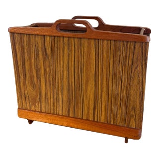 1960s Ernest Sohn for Siamese Teak and Rosewood Magazine Holder For Sale