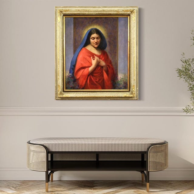 Italian Artist, The Madonna, 1929, Oil on Canvas, Framed For Sale - Image 12 of 16