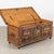 Austrian flat-top pine trunk dated 1836, retaining its original hand-painted folk art decoration and a beautifully aged...