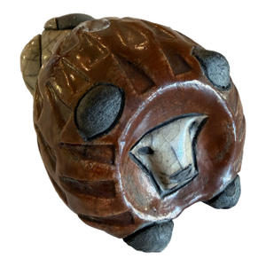 Gerhard De Beer "Crazy Clay" Raku Pottery Lion