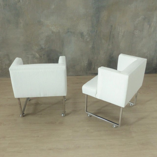 White Armchairs, 1960s, Set of 4 For Sale - Image 4 of 17
