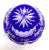 Glass Vintage Bohemian Cobalt Crystal Cut Flower Vase For Sale - Image 7 of 13