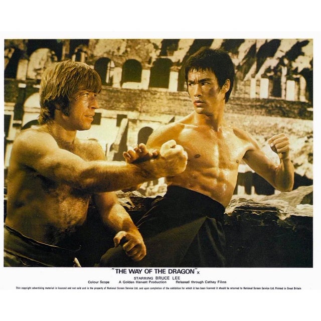 The Way Of The Dragon 1972 Original Vintage Cinema Lobby Card Framed In Black. Extra Large 11x14" inches / 28x36 cm paper...