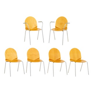 Set of Six Nanna Ditzel for Frederica Furniture "Sonar" Chairs For Sale