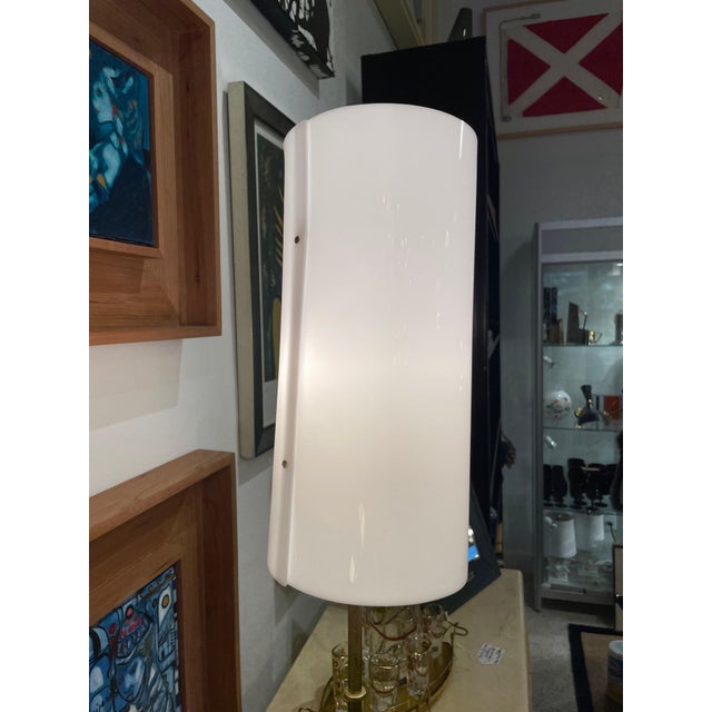 Early Stilnovo Double-Cone Floor Lamp (Original Label) For Sale - Image 14 of 17
