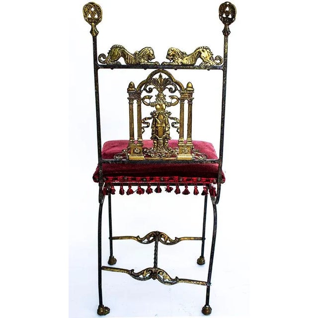 Art Deco 1920's Oscar Bach Telephone Cabinet & Chair - Bronze & Marble For Sale - Image 3 of 13