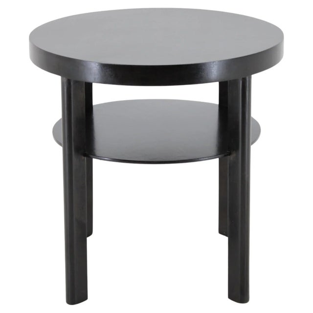Art Deco Round Coffee Table, Czechoslovakia, 1940s For Sale - Image 9 of 9