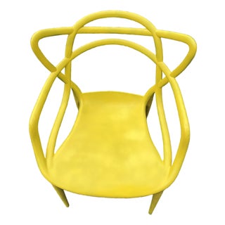 In the Style of Philippe Starck for Kartell "Masters" Armchair in Mustard Yellow For Sale