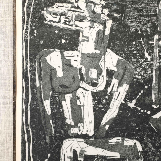 Louise Nevelson Mid-Century Etching Entitled "One Ancient Figure" Edition Artist's Proof Signed For Sale In New York - Image 6 of 14