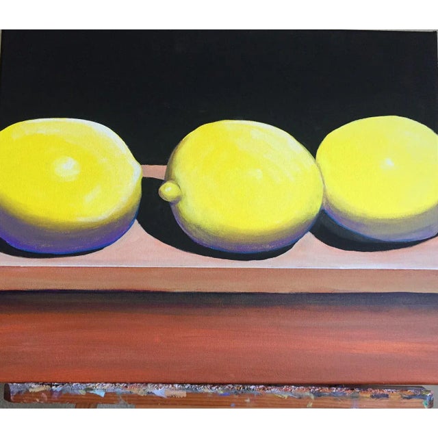 Realism Lemons Still Life Painting For Sale - Image 3 of 3