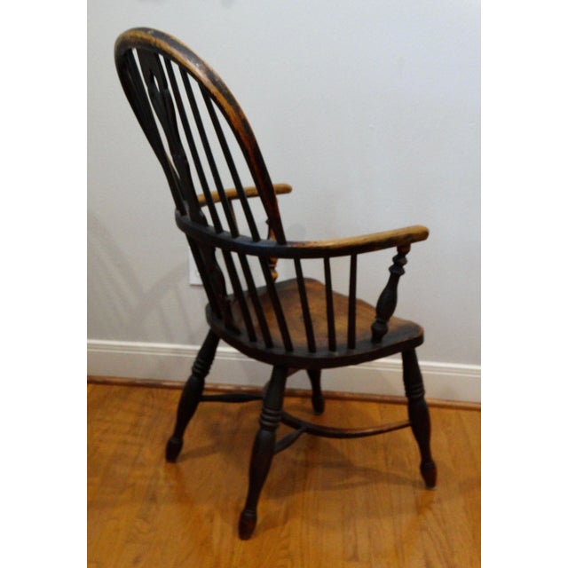 Wood 19th-Century English Pierced Slat Crinoline Windsor Chair For Sale - Image 7 of 12