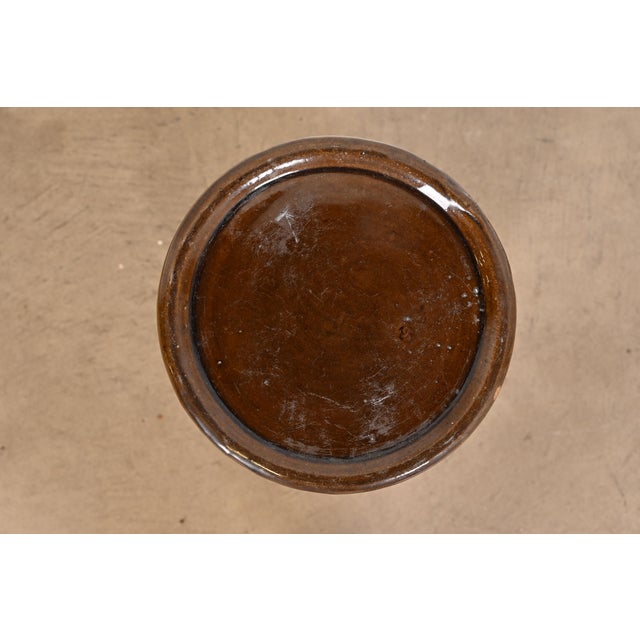 Roseville Pottery Glazed Ceramic Jardiniere With Pedestal Stand, Circa 1940s For Sale - Image 11 of 12