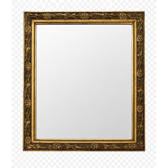 Wood Vintage Wall Mirror with Gilded Ornate Frame, 1960s For Sale - Image 7 of 7