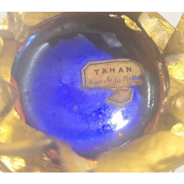 19th C French (Sevres) Cobalt Blue Napoleon III Decorated Bronze MTD Tahan Vase For Sale - Image 9 of 10