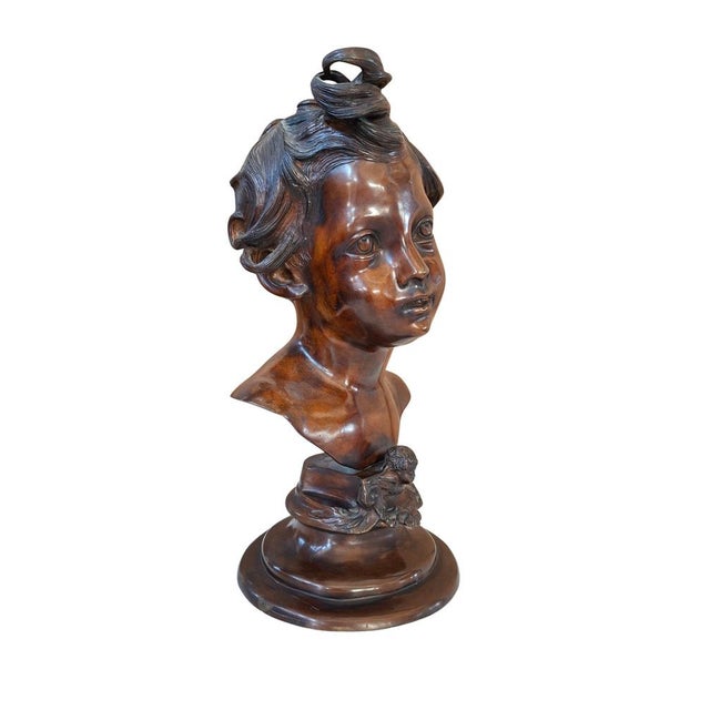 Vincenzo Gemito Alessandro (Anastolè), Bust of Young Boy, 1890, Bronze For Sale - Image 14 of 15