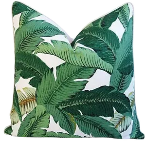 Custom-Tailored Tropical Iconic Banana Leaf Feather/Down Pillow