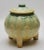 Ceramic Art Deco Lidded Pot on Three Rectangular Feet with Drip Glazes For Sale - Image 7 of 10