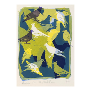 1974 My White Dove Serigraph by John Bradley