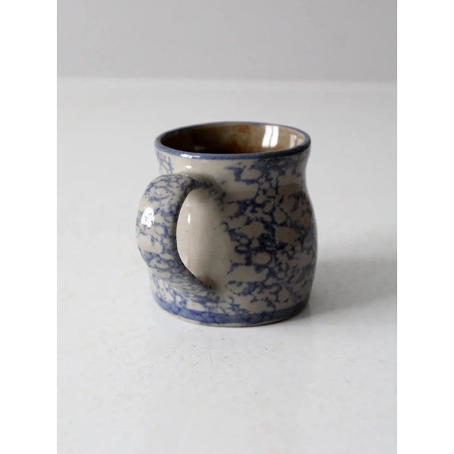 Ceramic Vintage Beaumont Brothers Pottery Spongeware Mug For Sale - Image 7 of 9