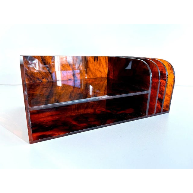 Vintage French Space Age Acrylic Glass Organizer, 1970s For Sale - Image 15 of 18