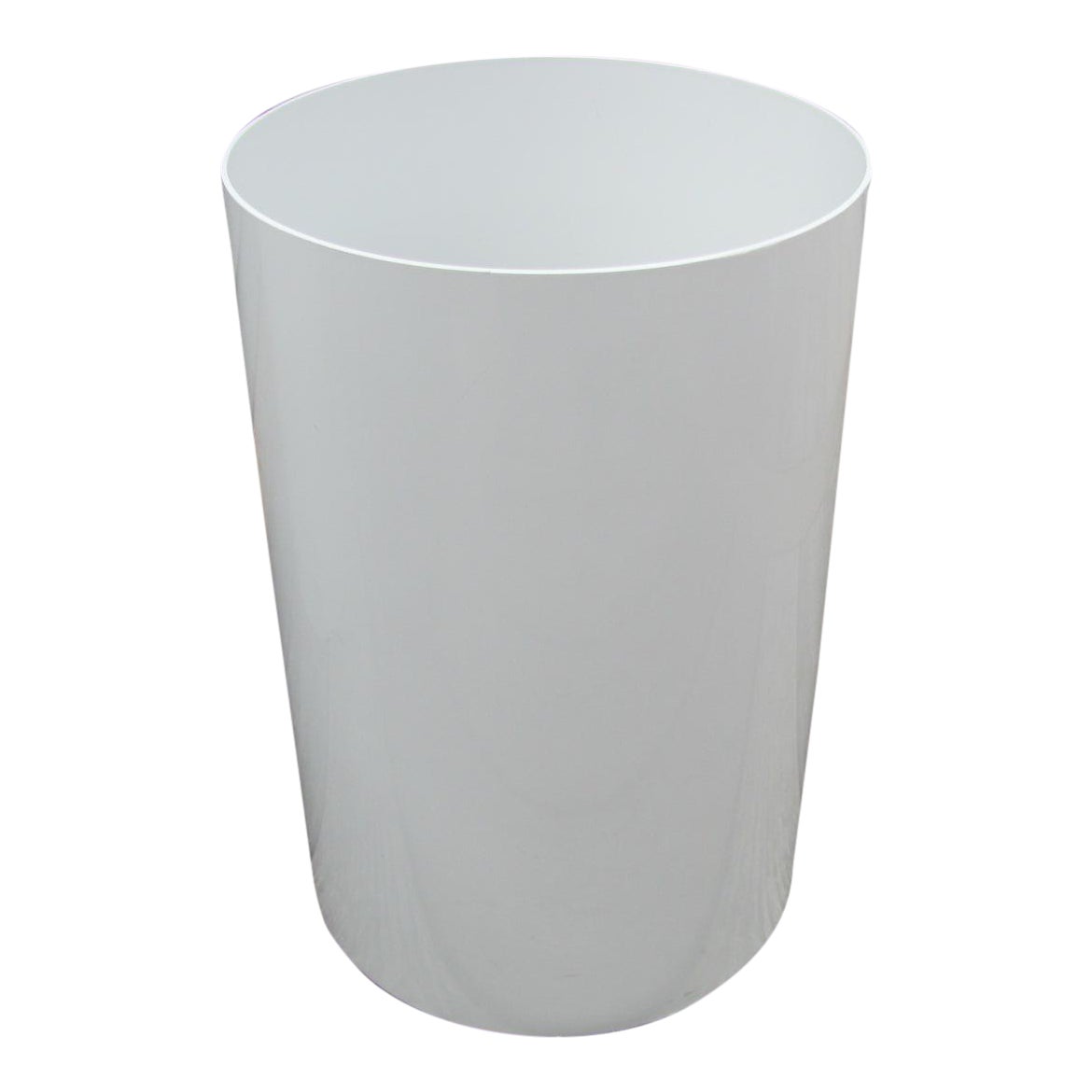 Kartell White Waste Basket / Trash Can Giotto Stoppino Italian Plastic