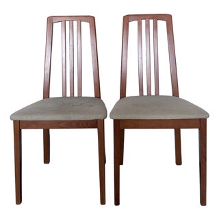 Mid-Century High Back Dining Chairs from Morris of Glasgow, 1960s, Set of 2 For Sale