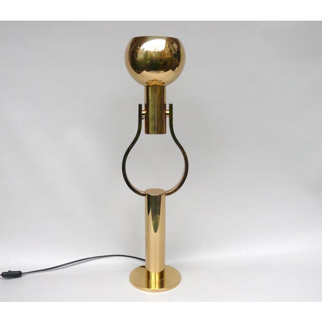 A very rare and at the same time extraordinary large table lamp, made by Staff in the 1970s. It has a futuristic design,...